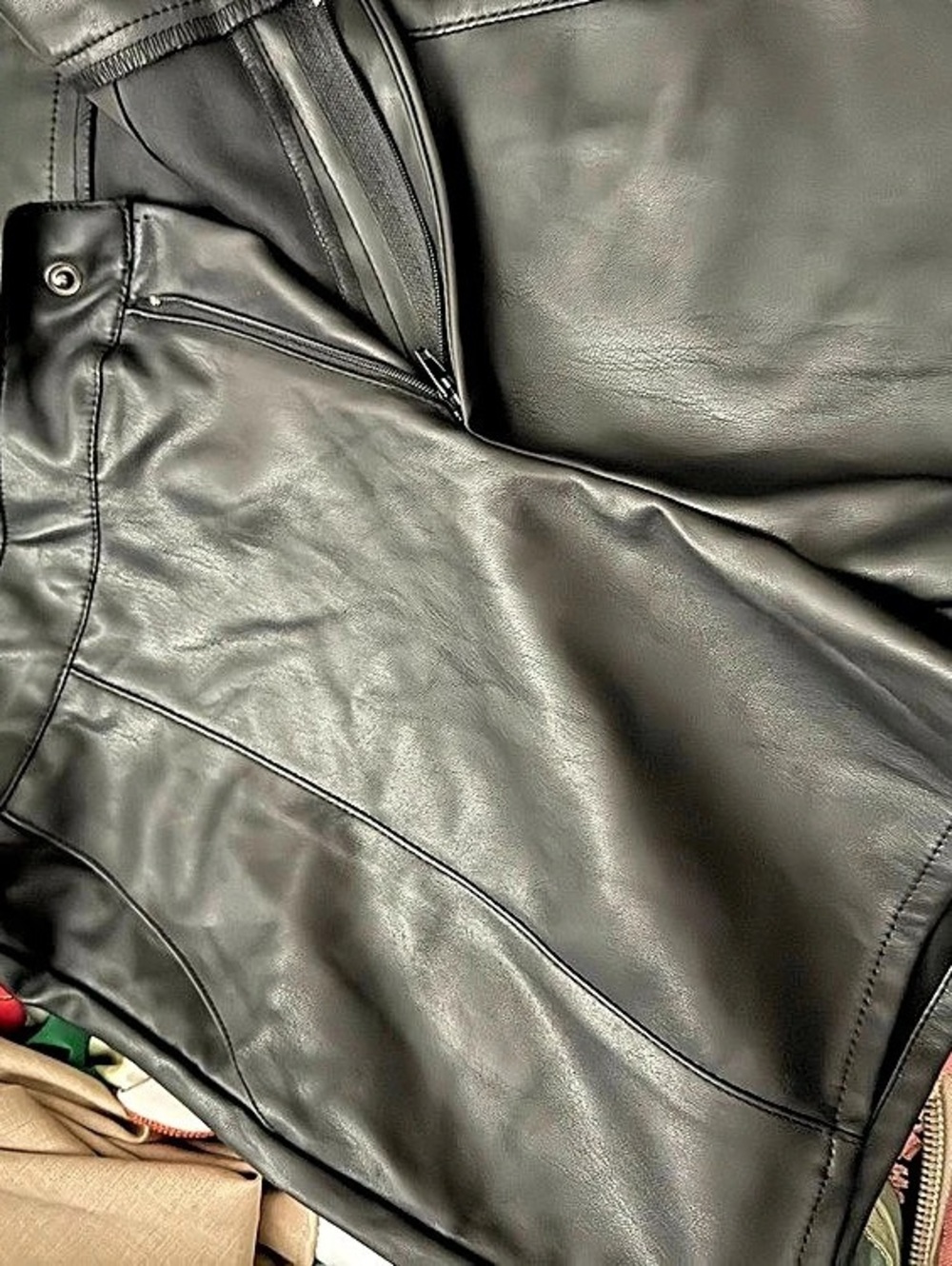 LOVE TREE Black Faux Leather Shorts